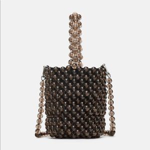 NEW! Zara Brown Bead Small Mini Shoulder Bag